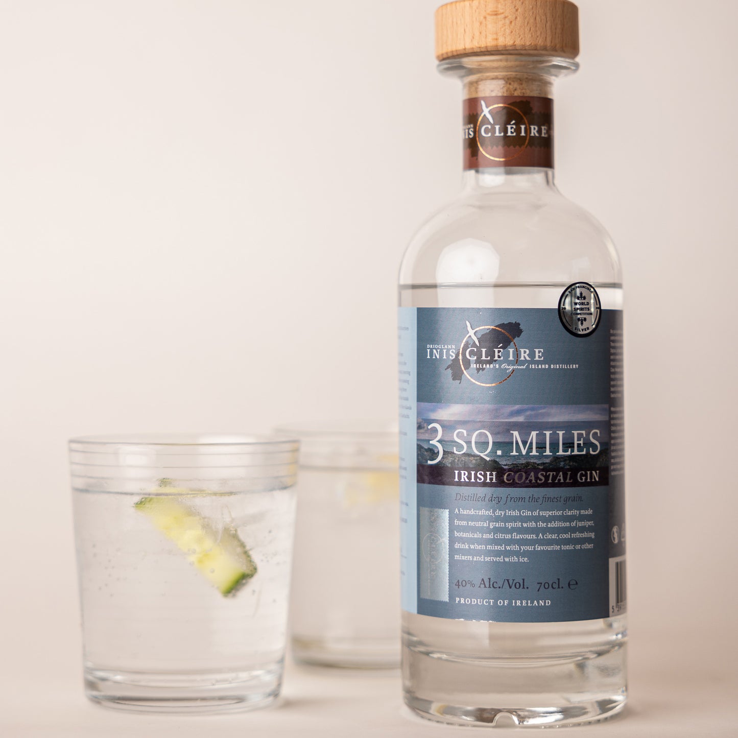 3 SQ. MILES - Irish Island Gin (700ml)